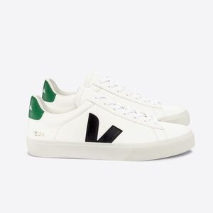 Veja Women’s Campo Sneaker in White/ Green/ Navy; Size US 7 (EUR 38)